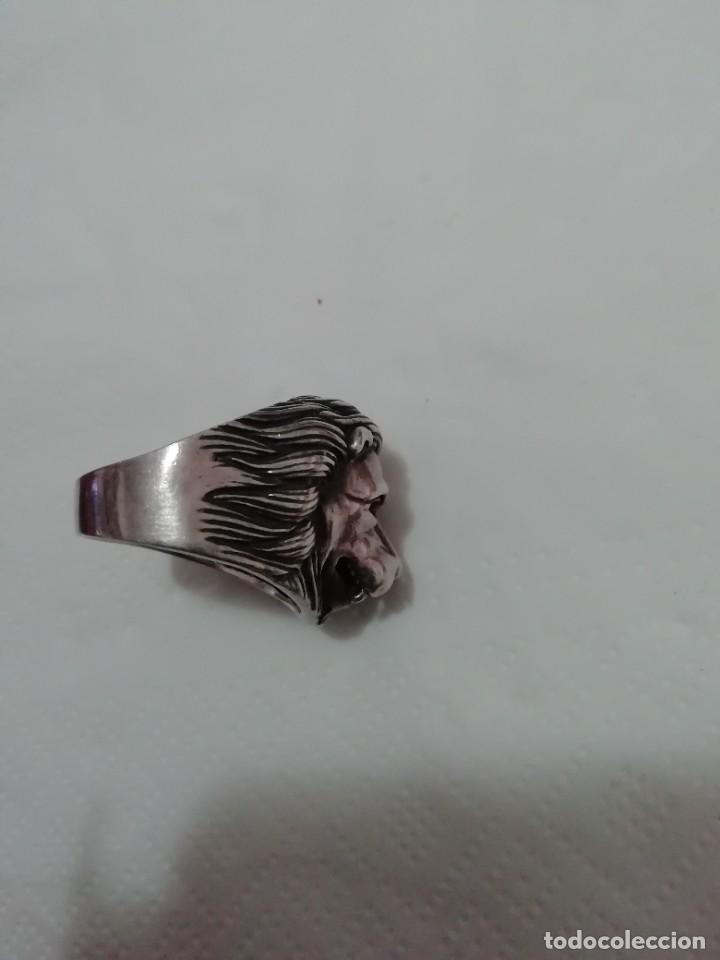Antig&uuml;edades: Gran anillo en plata 925 cabeza de leon - Foto 3