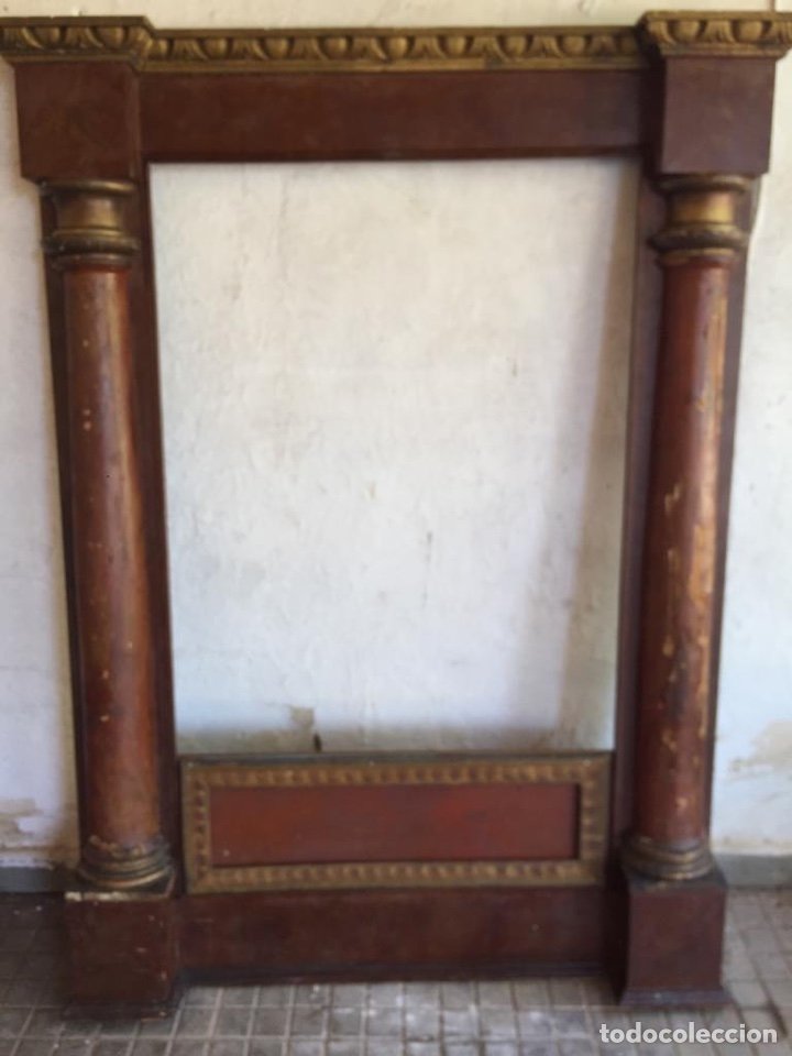 antiguo marco redondo de madera (26.5 cm de diá - Compra venta en  todocoleccion