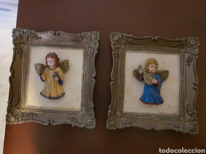 Antig&uuml;edades: dos cuadros de &aacute;ngeles - Foto 1