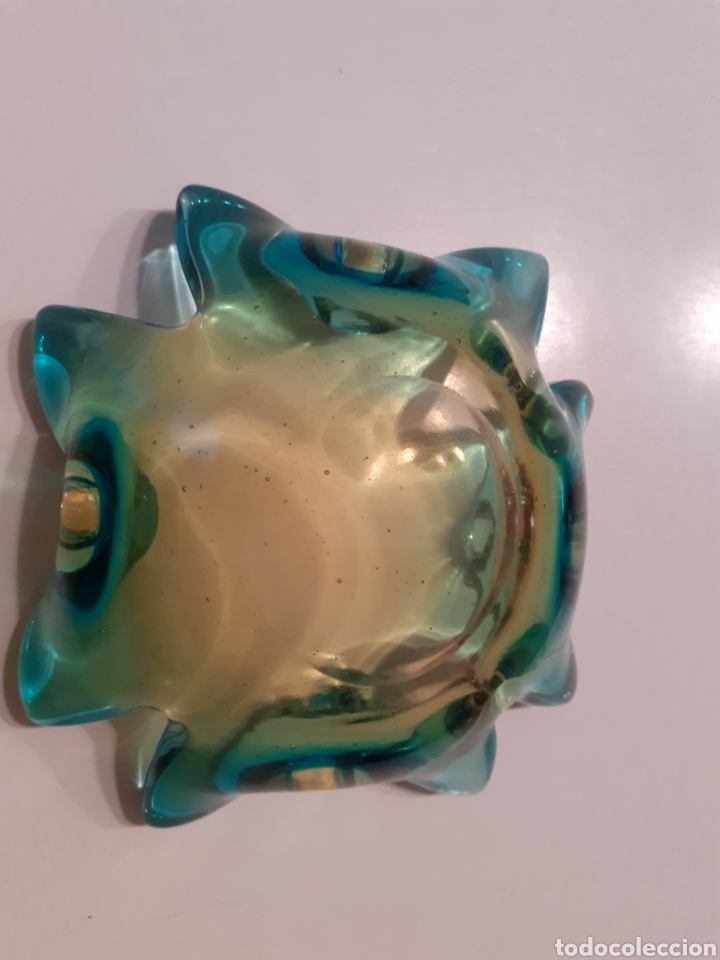 Antig&uuml;edades: Original cenicero en cristal macizo de Murano - Foto 2
