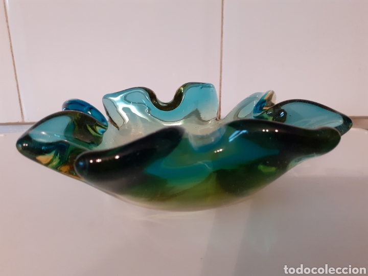 Antig&uuml;edades: Original cenicero en cristal macizo de Murano - Foto 3