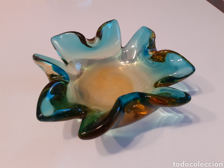 Antig&uuml;edades: Original cenicero en cristal macizo de Murano - Foto 4