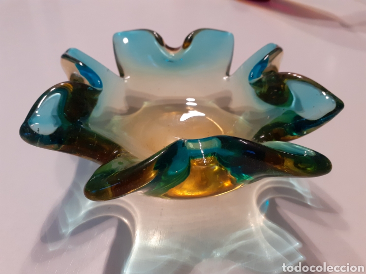 Antig&uuml;edades: Original cenicero en cristal macizo de Murano - Foto 5