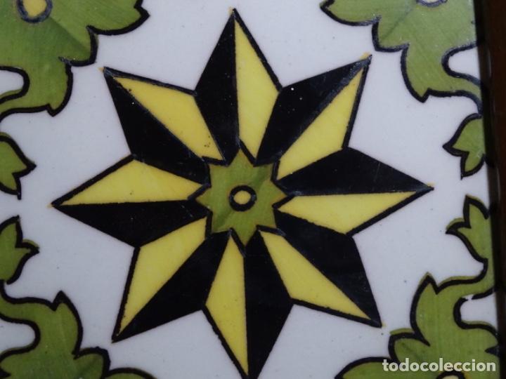 Antig&uuml;edades: ANTIGUO AZULEJO ENMARCADO.ESTRELLA. - Foto 3