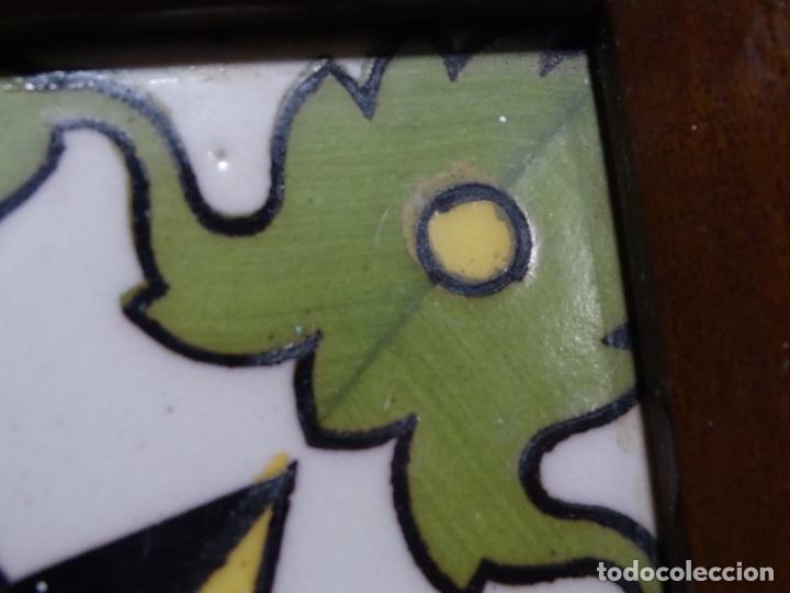 Antig&uuml;edades: ANTIGUO AZULEJO ENMARCADO.ESTRELLA. - Foto 6