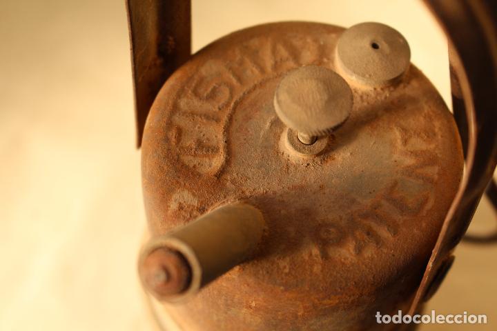 Antig&uuml;edades: LAMPARA DE CARBURO FISMA - Foto 5