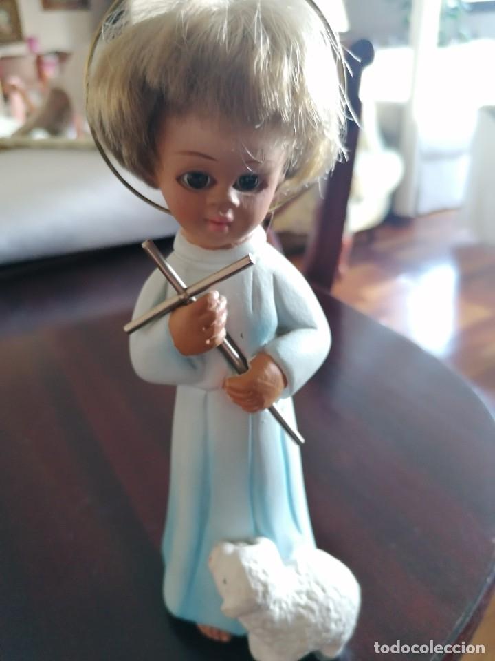 Antig&uuml;edades: NI&Ntilde;O JESUS FIGURA MODERNA - Foto 1