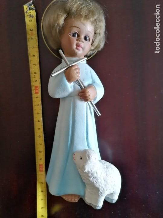 Antig&uuml;edades: NI&Ntilde;O JESUS FIGURA MODERNA - Foto 2