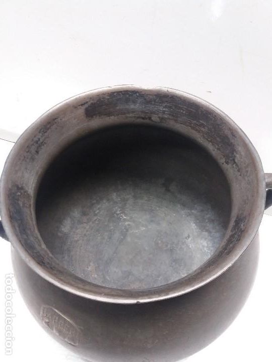 Antig&uuml;edades: Antigua olla de bronce olot barberi - Foto 4