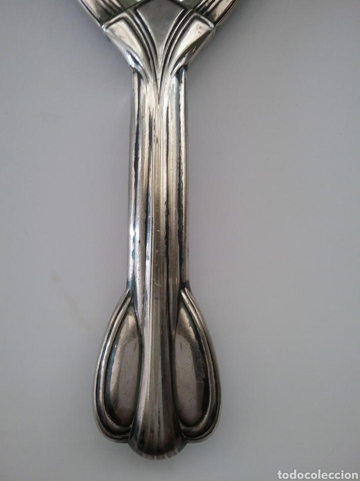 Antig&uuml;edades: Antiguo espejo tocador en plata. - Foto 2