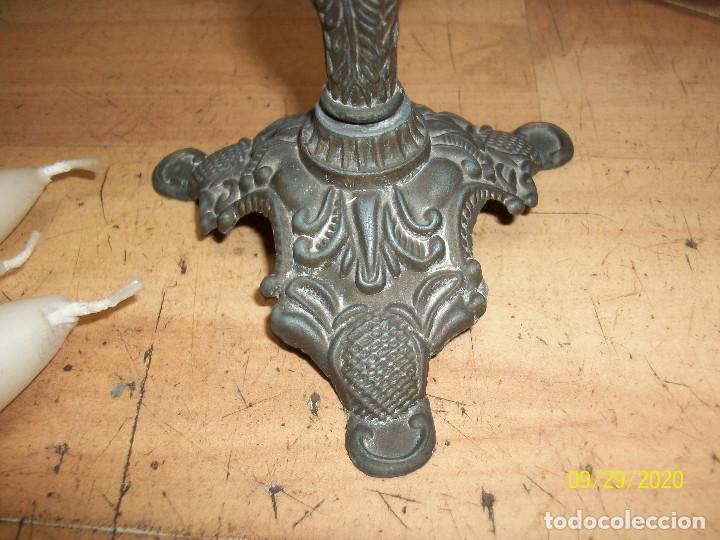 Antig&uuml;edades: ANTIGUO CANDELABRO PARA 3 VELAS - Foto 5