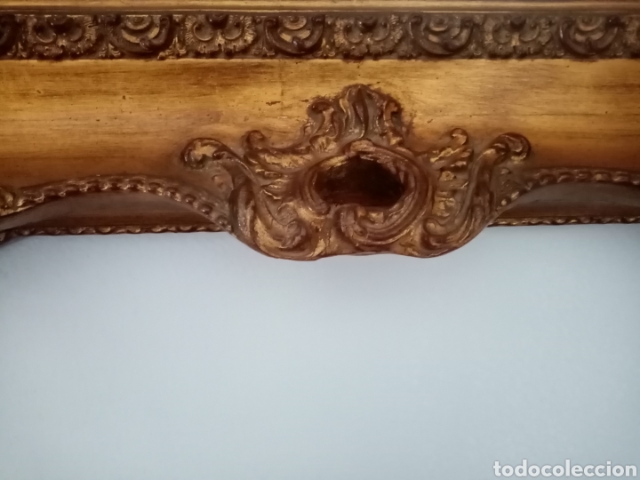 Antig&uuml;edades: Espejo dorado de madera S XIX - Foto 4