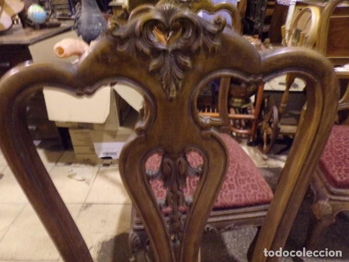 Antigüedades: buen conjunto de 6 sillas - Foto 3 - 219188563