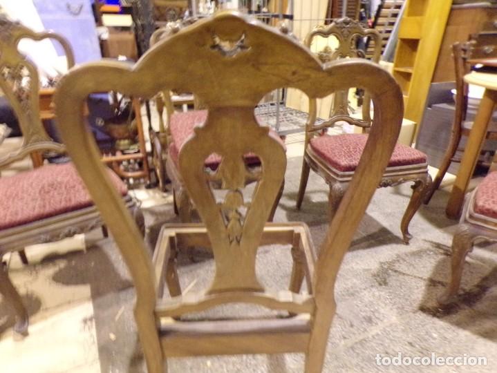 Antigüedades: buen conjunto de 6 sillas - Foto 8 - 219188563