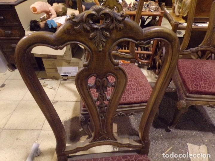 Antigüedades: buen conjunto de 6 sillas - Foto 11 - 219188563