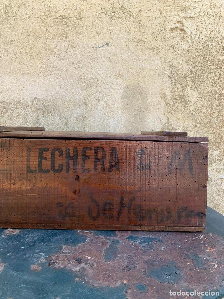 Antig&uuml;edades: Caja de madera Leche Condensada La Lechera. - Foto 9