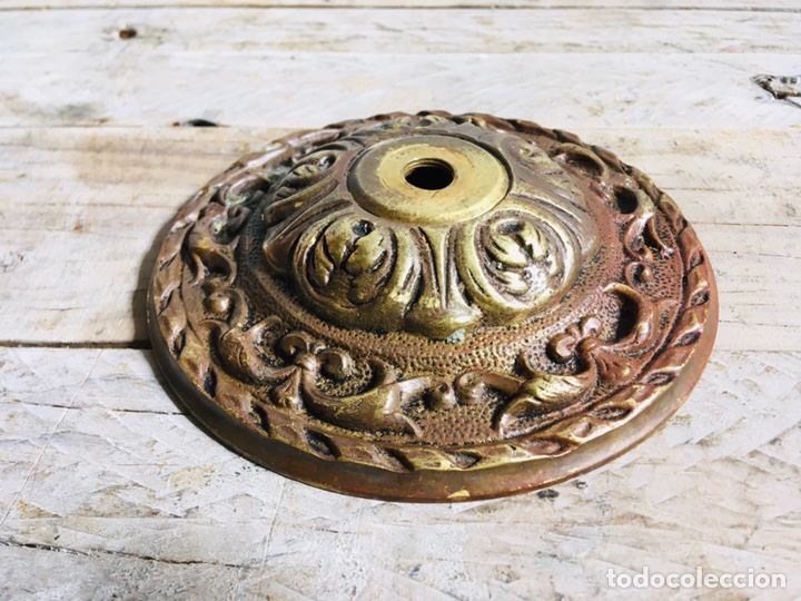 antiguo floron de bronce patinado y dorado al m - Compra venta en