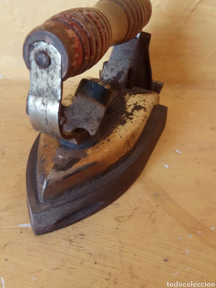 Antig&uuml;edades: Plancha antigua de metal - Foto 4
