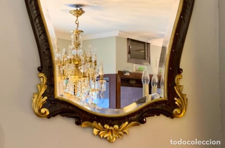 Antig&uuml;edades: Precioso espejo de madera y oro - Foto 3