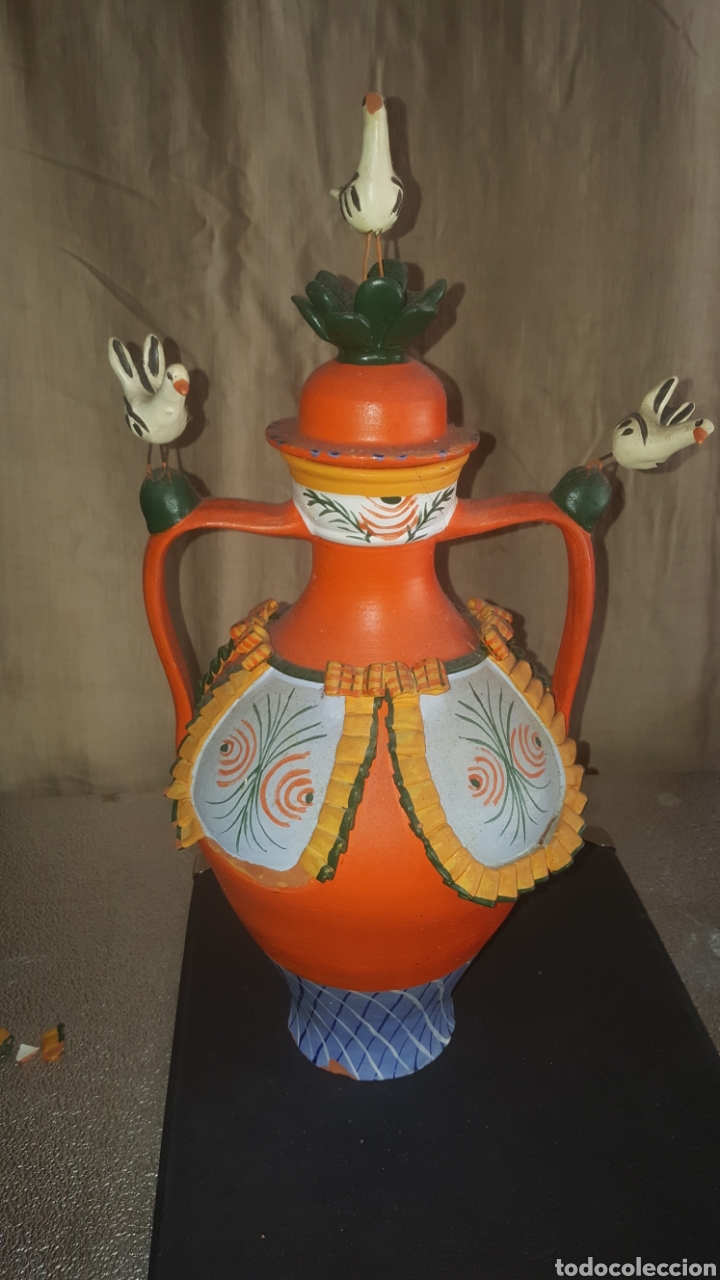 Antig&uuml;edades: C&aacute;ntaro popular pintado - Foto 3