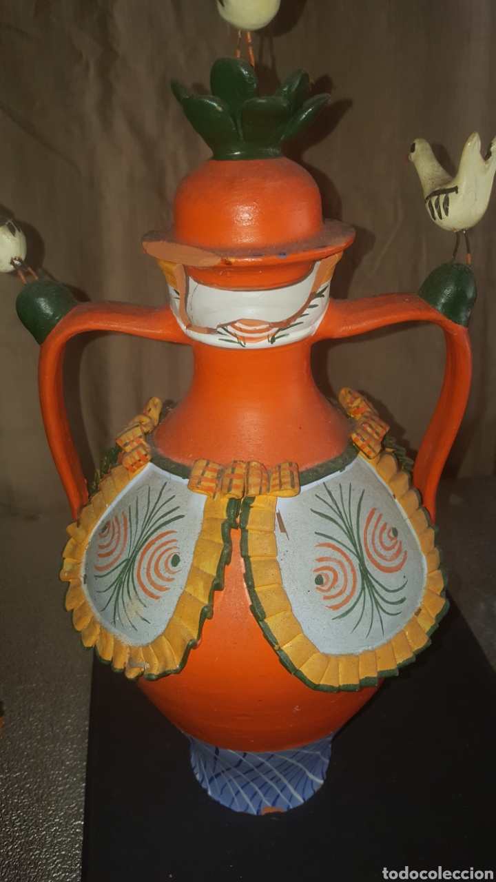 Antig&uuml;edades: C&aacute;ntaro popular pintado - Foto 1