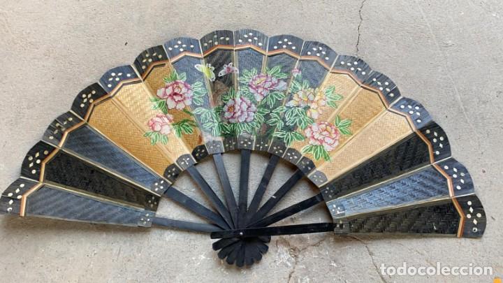 Antig&uuml;edades: ABANICO DE BAMBU DE 56 CMS. DE ALTO X 98 CMS. DE LARGO - Foto 1