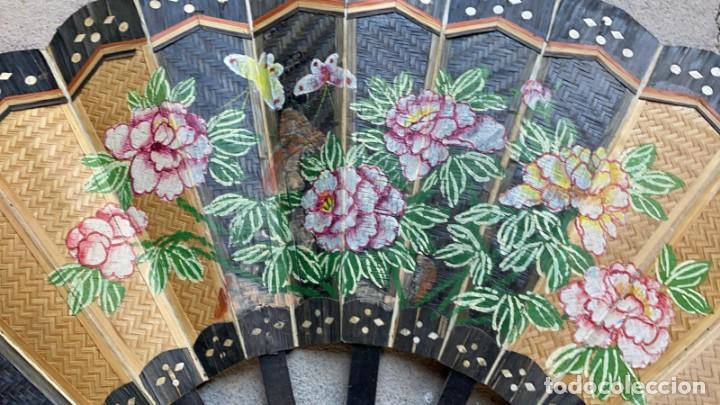 Antig&uuml;edades: ABANICO DE BAMBU DE 56 CMS. DE ALTO X 98 CMS. DE LARGO - Foto 2