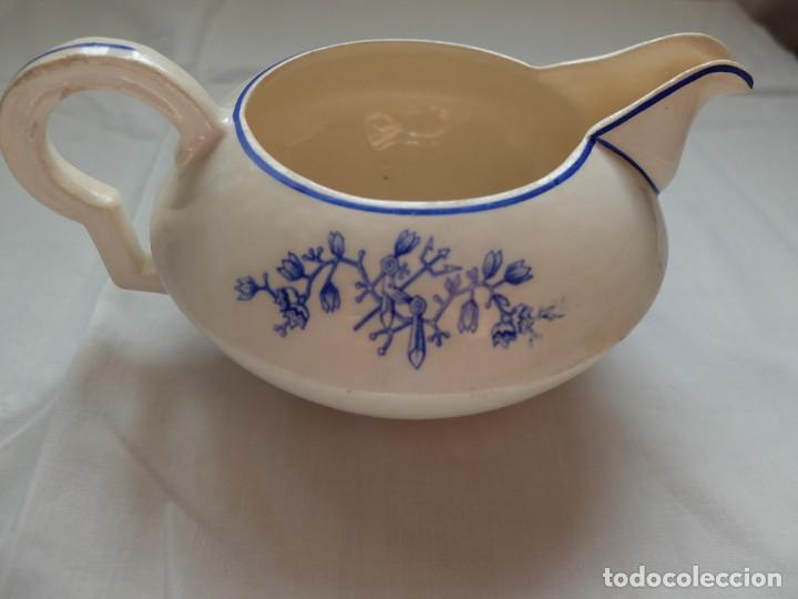 Antig&uuml;edades: JUEGO DE T&Eacute; EN LOZA AZUL - Foto 2
