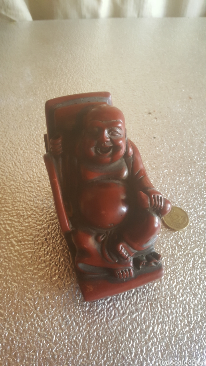 Antig&uuml;edades: Figura roja de buda en hamaca - Foto 2