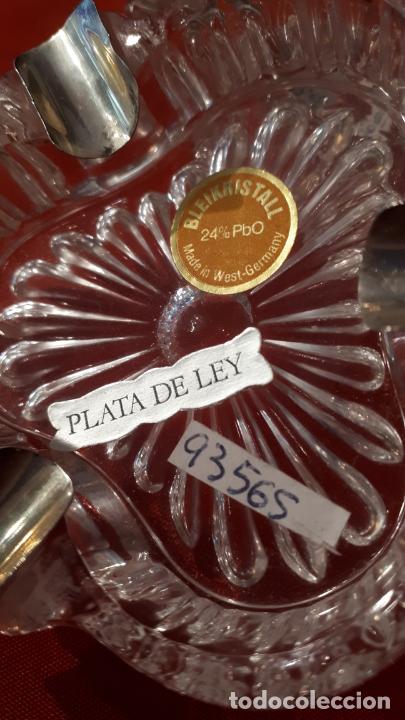 Antig&uuml;edades: Ceniceros de cristal y plata. - Foto 5
