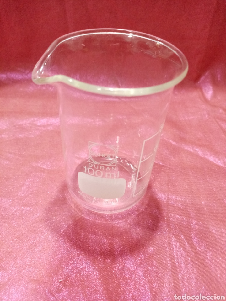 Antig&uuml;edades: Medidor de cristal de 100 ml - Schott Duran - Foto 1