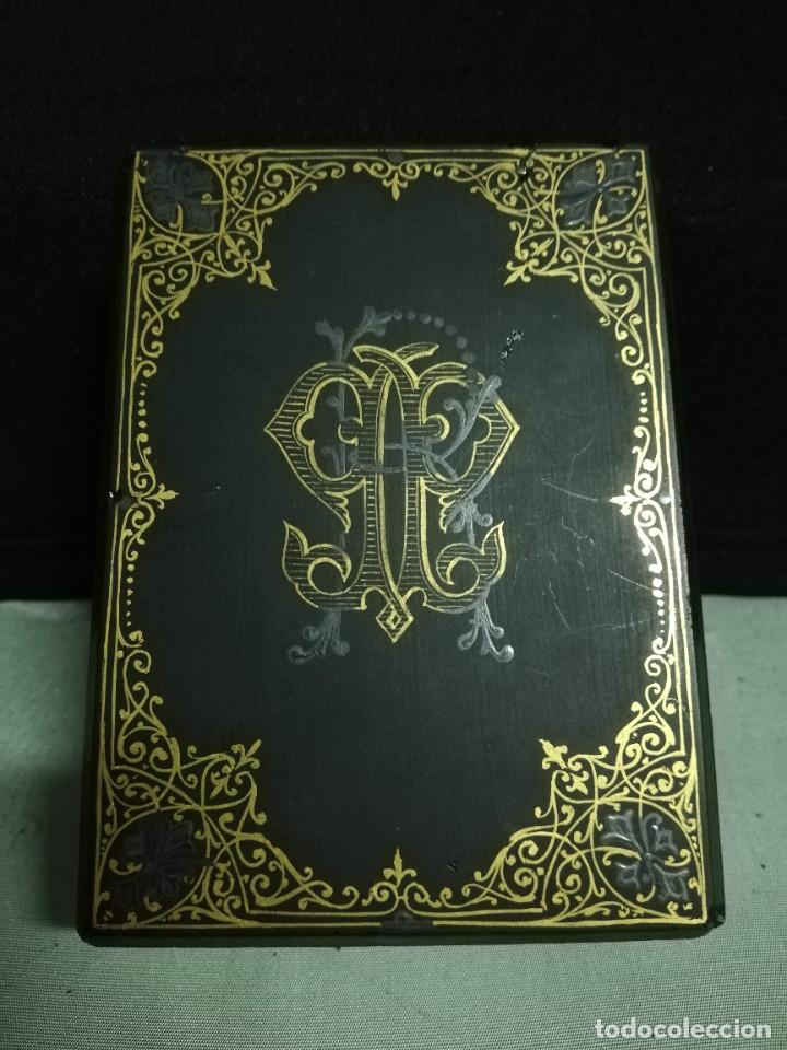 Oggetti Antichi: PISAPAPELES DE CRISTAL CON DECORACI&Oacute;N EN DORADO S. XIX