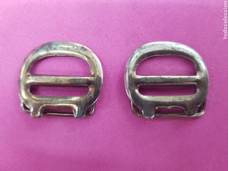 Antig&uuml;edades: Lote 2 Hebillas para chaleco de pana - Foto 1