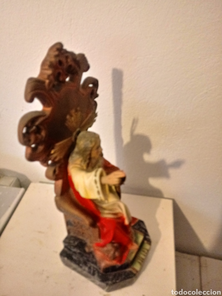 Antig&uuml;edades: Corazon de Jesus de escayola con peana - Foto 4