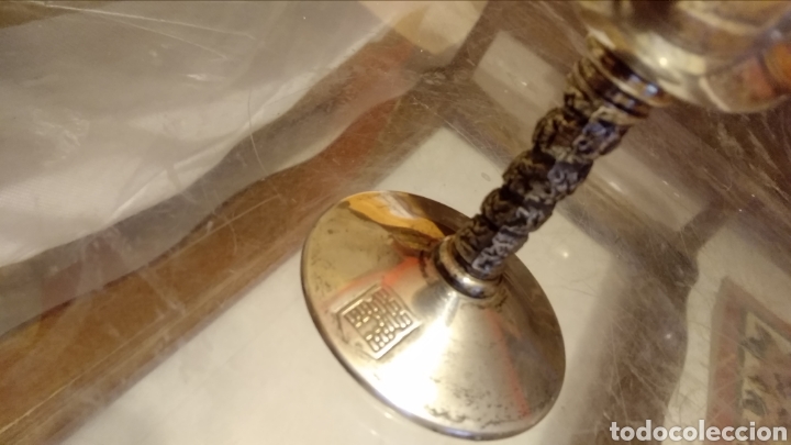 Antig&uuml;edades: Copas con ba&ntilde;o plata VENECIA pareja . - Foto 6