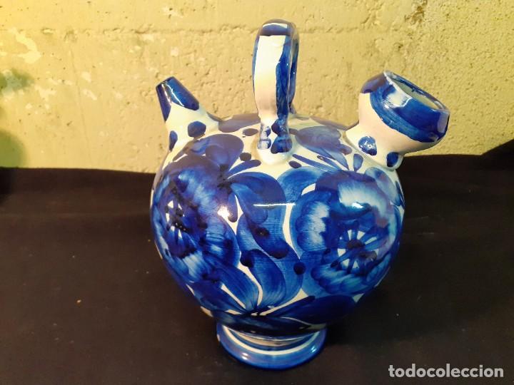 Antig&uuml;edades: Cantaro o botijo tonos azules - Foto 2