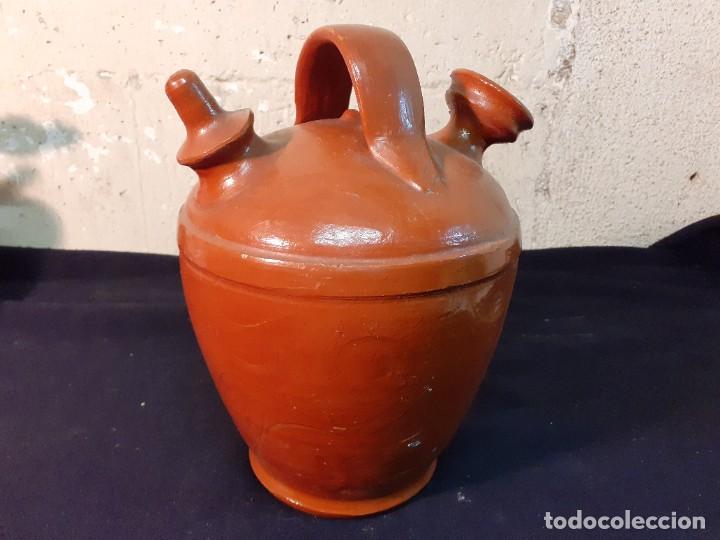 Antig&uuml;edades: Cantaro o botijo marron - Foto 1