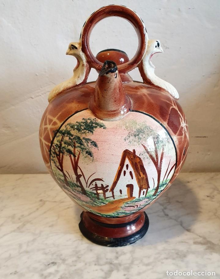 Antig&uuml;edades: ANTIGUO BOTIJO DE CERAMICA DECORADA - Foto 1