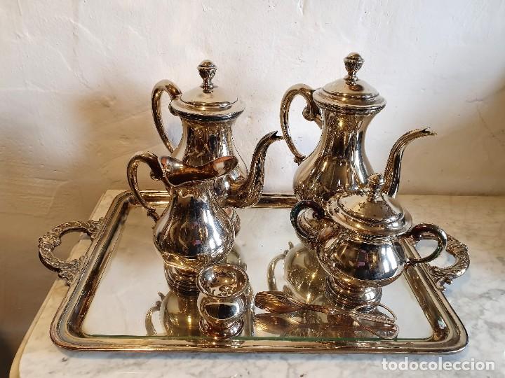 Antig&uuml;edades: JUEGO DE CAFE, TE ALPACA 7 PIEZAS - Foto 1