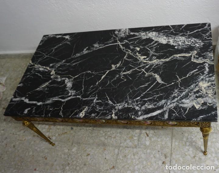 Antig&uuml;edades: Mesa bronce y m&aacute;rmol - Foto 1