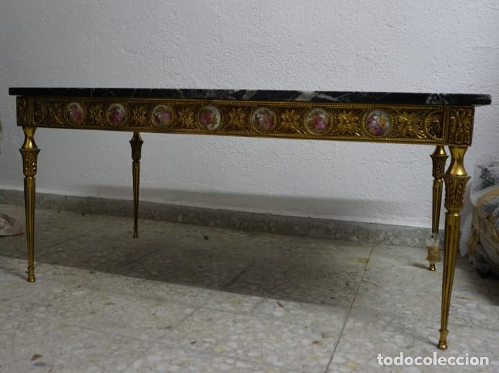 Antig&uuml;edades: Mesa bronce y m&aacute;rmol - Foto 2