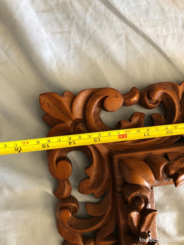Antig&uuml;edades: Marco antiguo muy labrado de madera - Foto 3