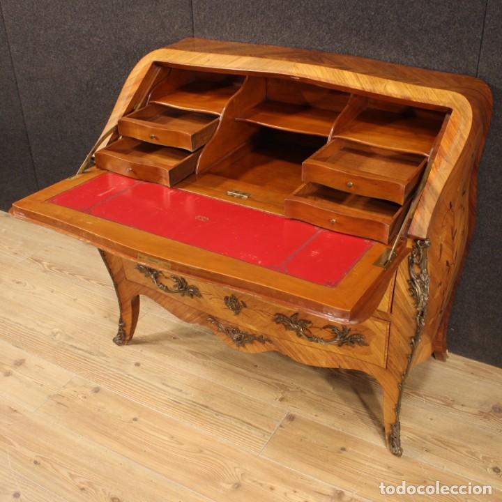 Antig&uuml;edades: Escritorio franc&eacute;s en madera con incrustaciones - Foto 5