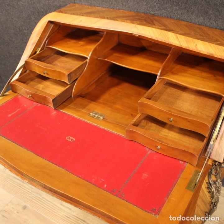 Antig&uuml;edades: Escritorio franc&eacute;s en madera con incrustaciones - Foto 6