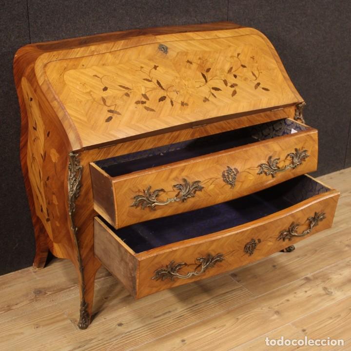 Antig&uuml;edades: Escritorio franc&eacute;s en madera con incrustaciones - Foto 7