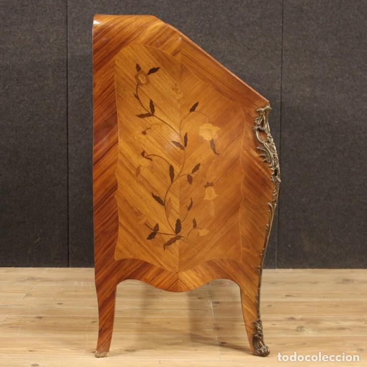 Antig&uuml;edades: Escritorio franc&eacute;s en madera con incrustaciones - Foto 9