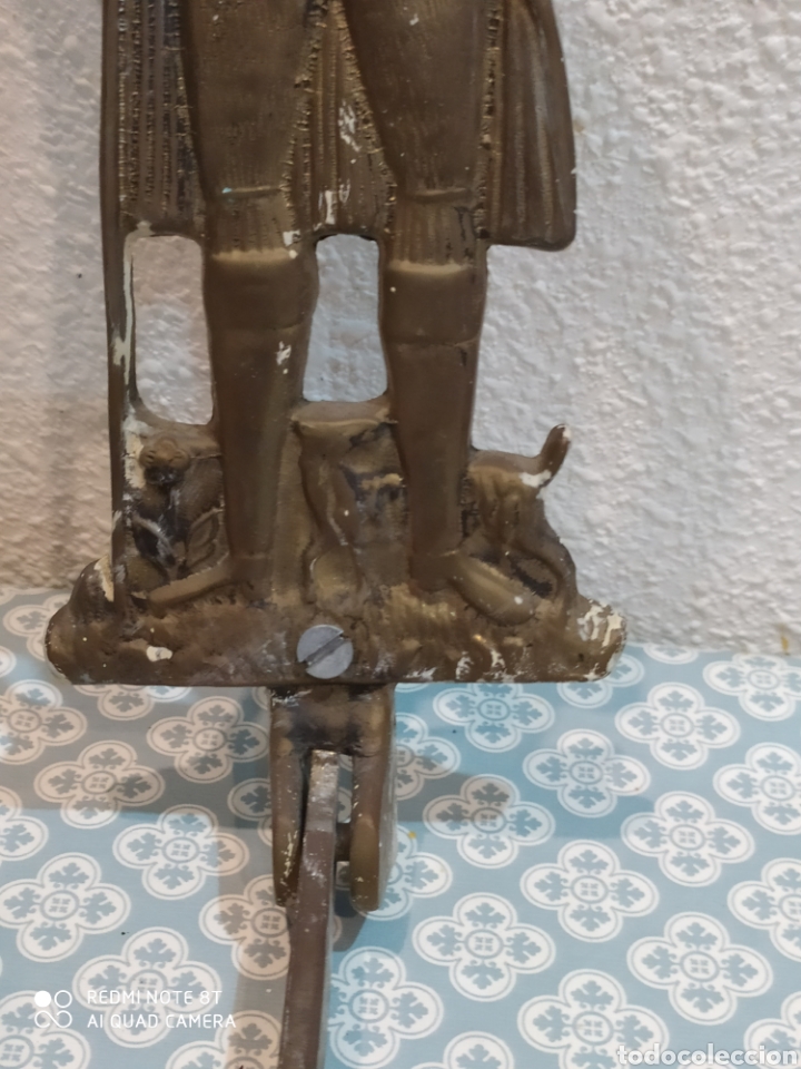 Antigüedades: Precioso perchero de bronce caballero siglo XIX - Foto 3 - 219875040