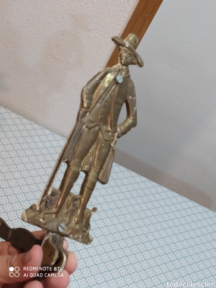 Antigüedades: Precioso perchero de bronce caballero siglo XIX - Foto 8 - 219875040