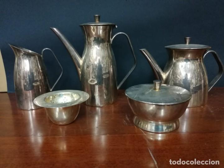 Antig&uuml;edades: Juego de cafe de alpaca plateada - Foto 1