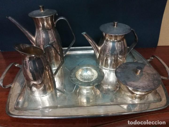 Antig&uuml;edades: Juego de cafe de alpaca plateada - Foto 3